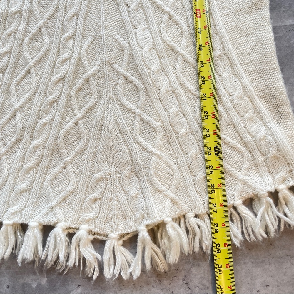Prana Shelby Tassel Tunic Sweater, Cream, Size XL - Picture 8 of 9